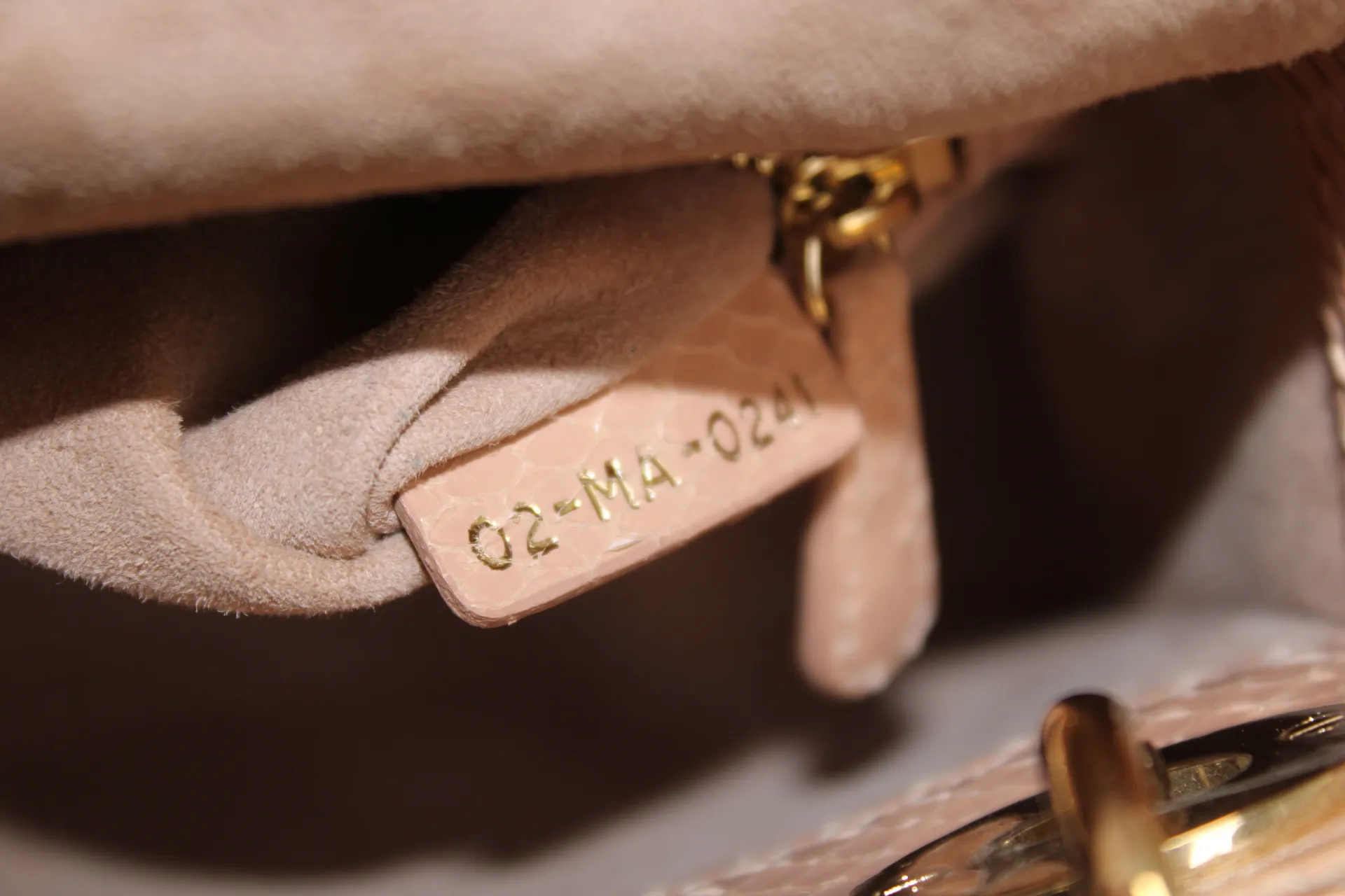 DIOR Limited Edition Mini Lady Dior - Naked Pink Python Leather DIOR Limited Edition Mini Lady Dior - Naked Pink Python Leather