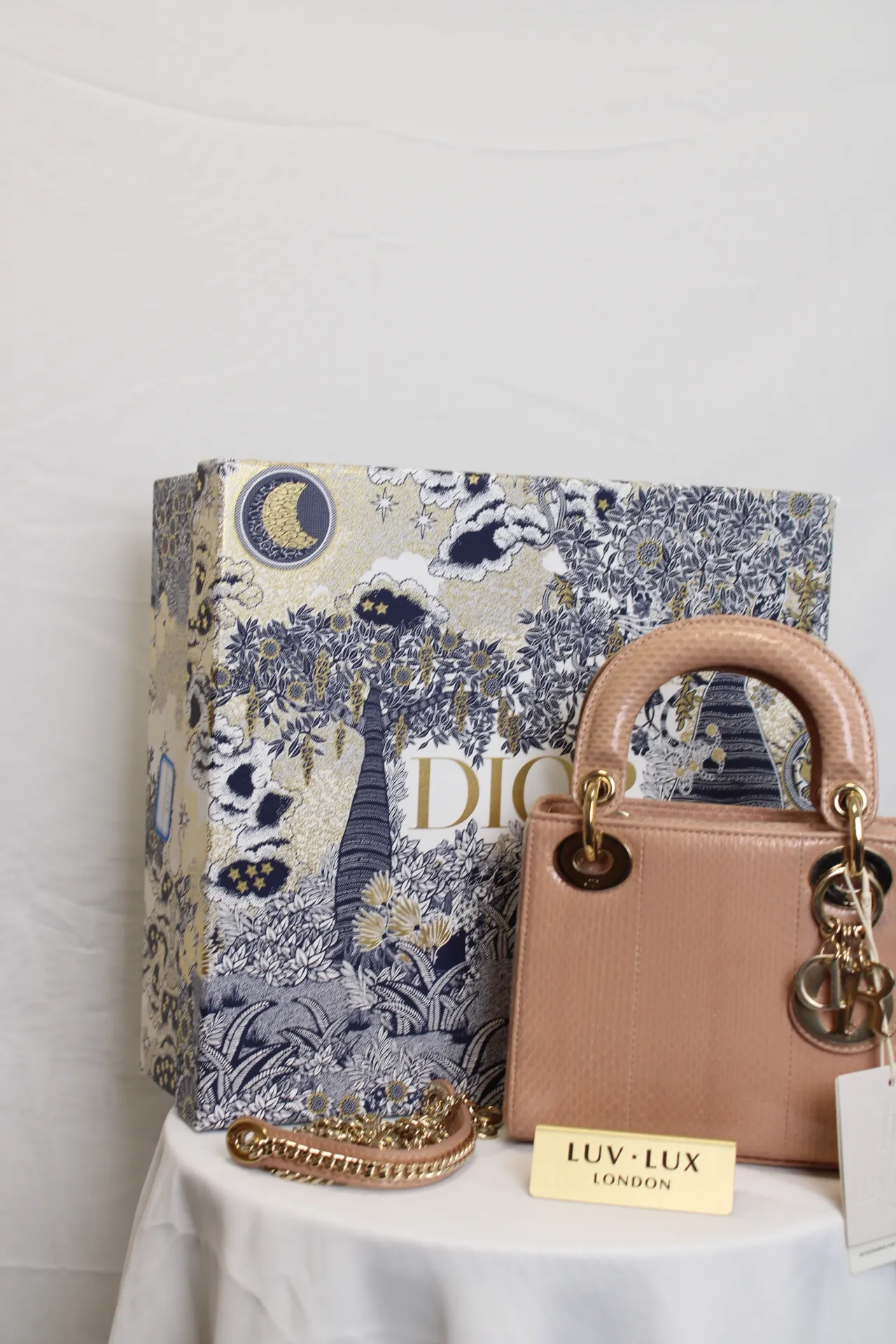 DIOR Limited Edition Mini Lady Dior - Naked Pink Python Leather DIOR Limited Edition Mini Lady Dior - Naked Pink Python Leather