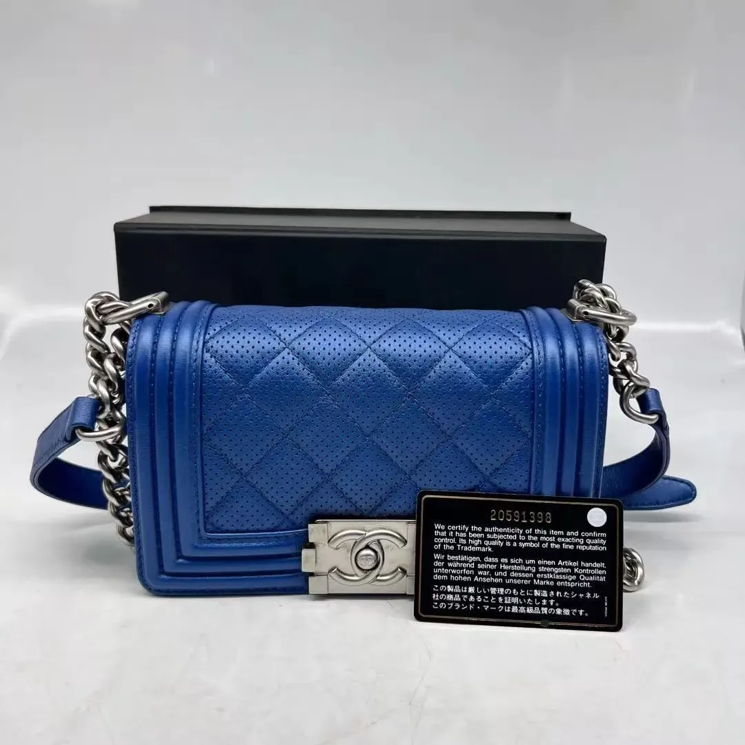 CHANEL Small Boy Bag Blue CHANEL Small Boy Bag Blue