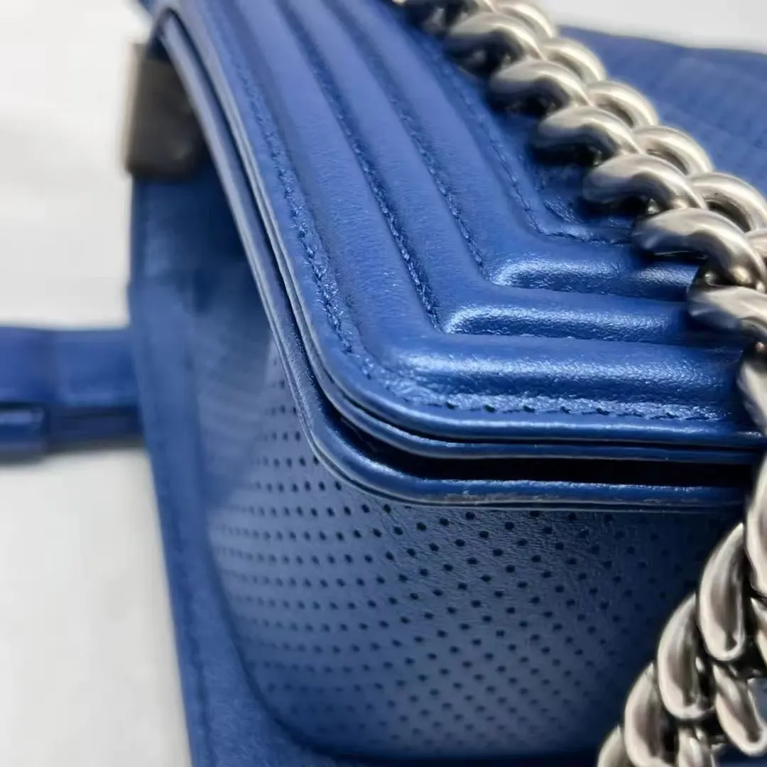 CHANEL Small Boy Bag Blue CHANEL Small Boy Bag Blue