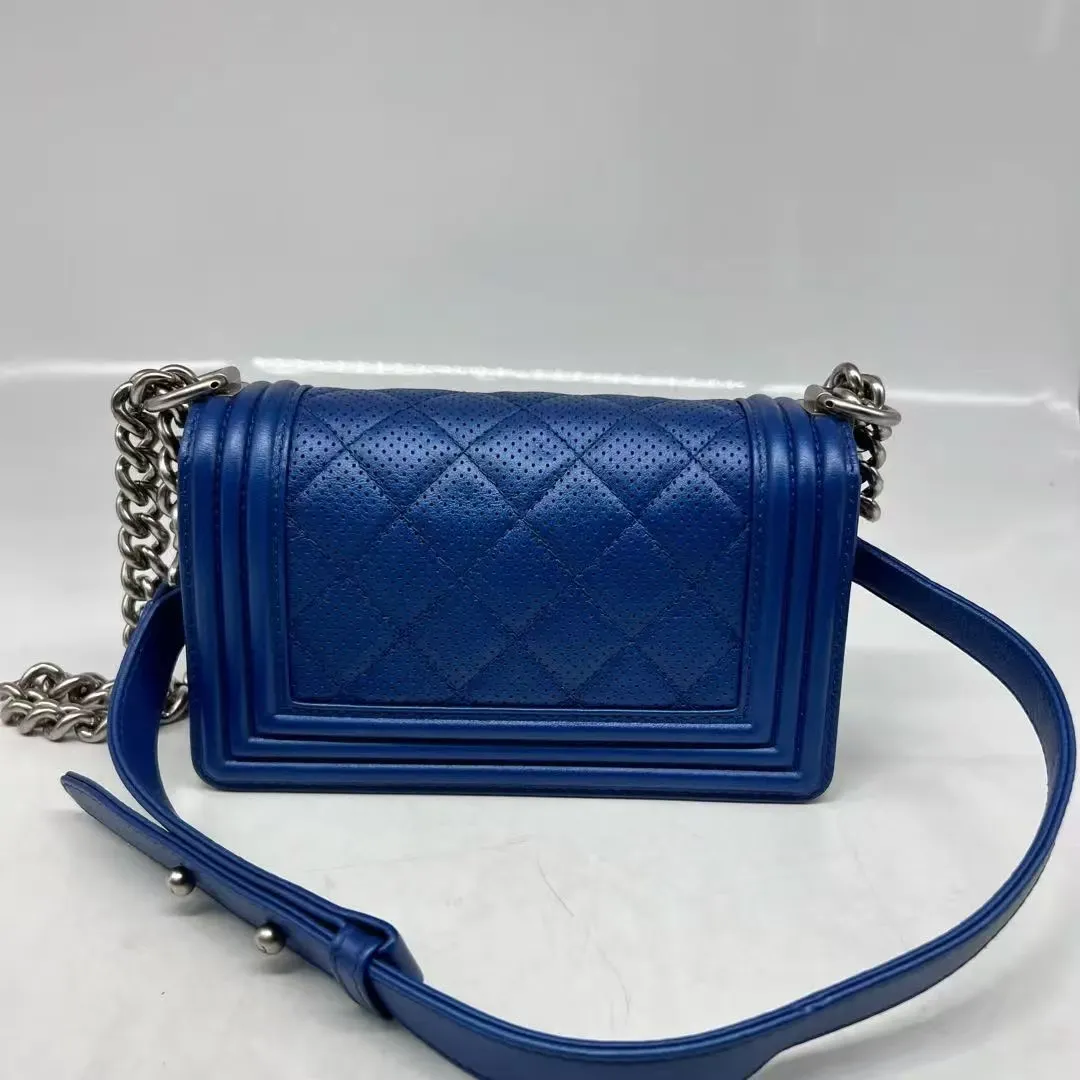 CHANEL Small Boy Bag Blue CHANEL Small Boy Bag Blue