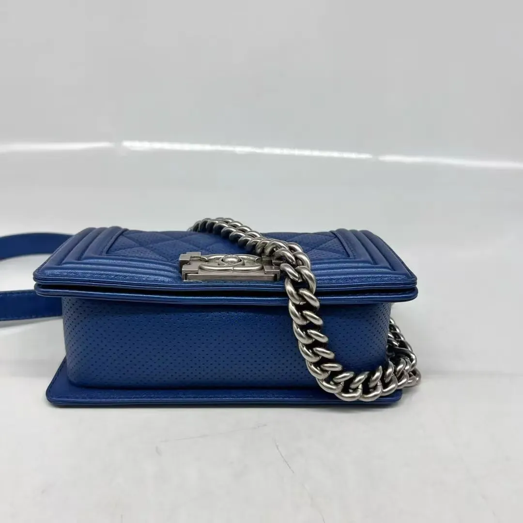 CHANEL Small Boy Bag Blue CHANEL Small Boy Bag Blue