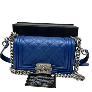 CHANEL Small Boy Bag Blue