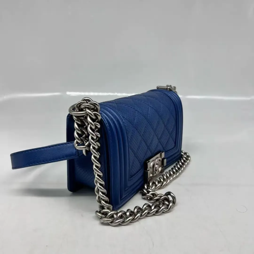 CHANEL Small Boy Bag Blue CHANEL Small Boy Bag Blue