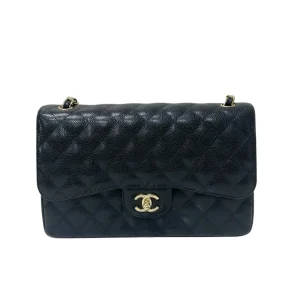 CHANEL Black Large Classic Handbag