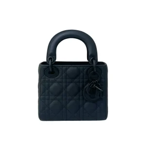 DIOR Mini Lady Dior Bag Matte Black Lambskin