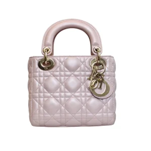 DIOR Mini Lady Dior Bag Pink Pearl Lambskin
