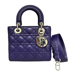 DIOR Small Lady Dior Bag Purple Lambskin
