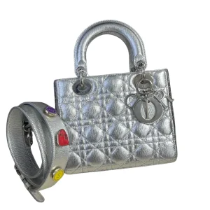 DIOR Small Lady Dior Metallic Grained Calfskin My ABC Bag