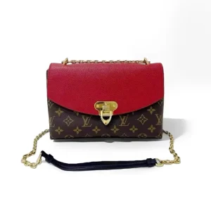 LOUIS VUITTON Saint Placide Envelope Bag in Red Monogram Empreinte Leather