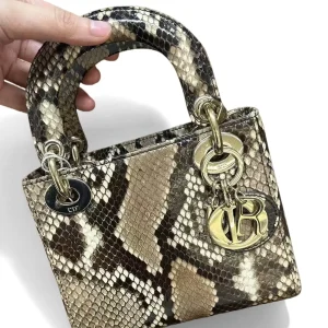 DIOR Mini Lady Dior Bag Python Leather Limited