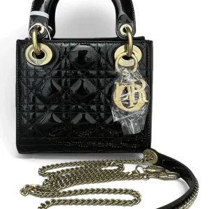 DIOR Mini Lady Dior Bag Black Python Leather Limited Version