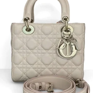 DIOR Small Lady Dior Bag Light Pink Lambskin