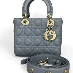 DIOR Small Lady Dior Bag Haze Blue Lambskin