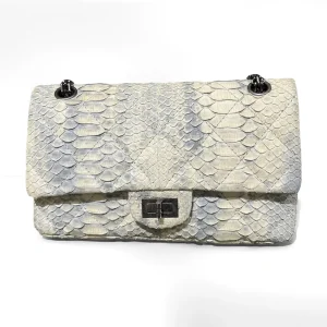 CHANEL Reissue 2.55 Jumbo Flap Bag Blue/Yellow Python