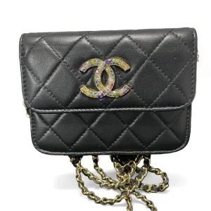 CHANEL Zirconium Leather Crossbody Bag
