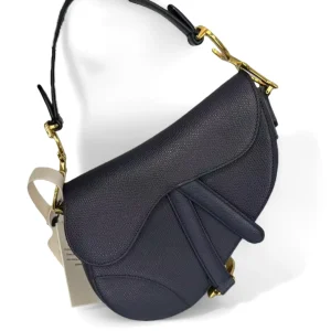 DIOR Mini Saddle Bag Caviar Navy Bag