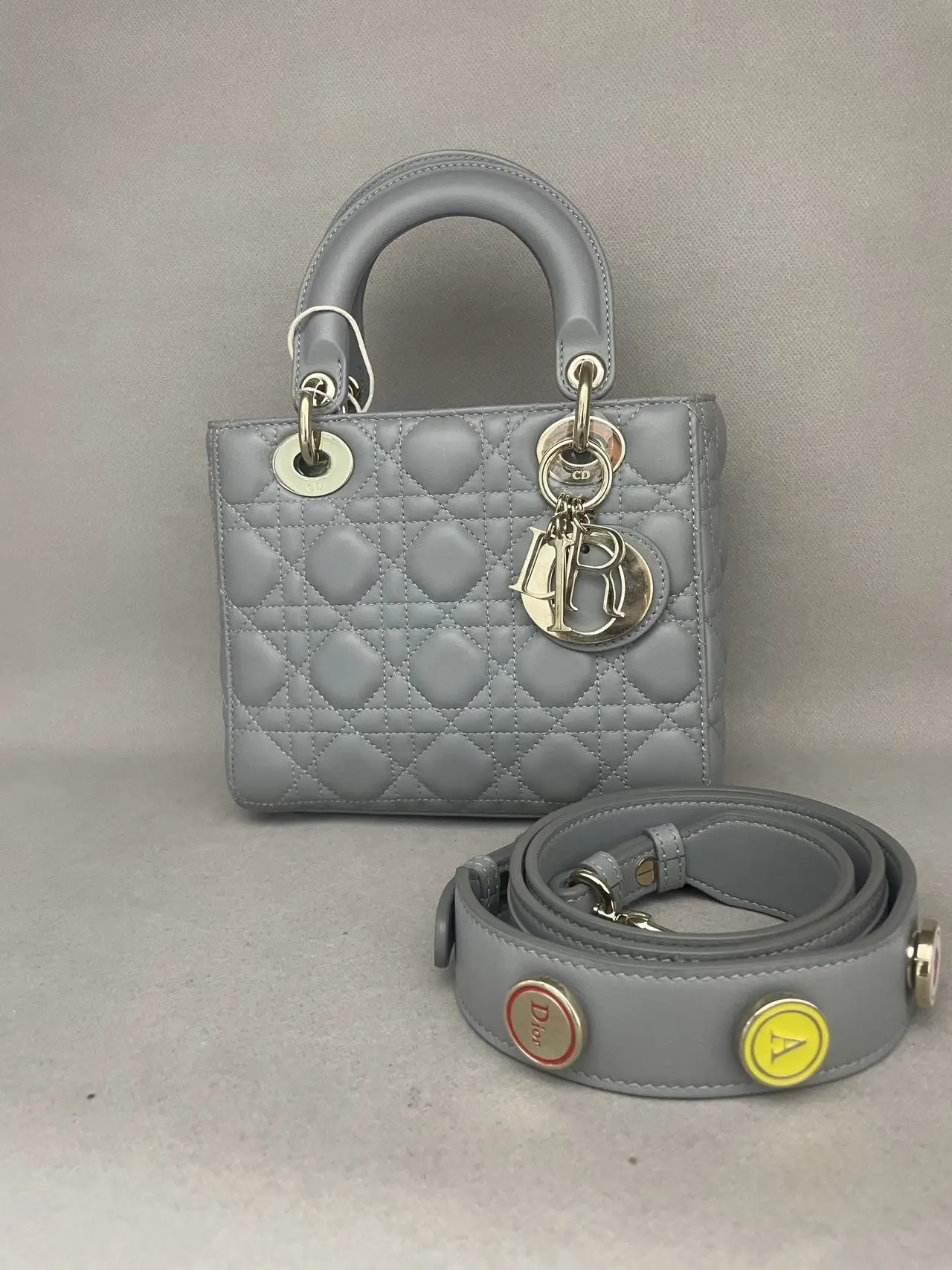 DIOR Small Lady Dior Grey Bag DIOR Small Lady Dior Grey Bag