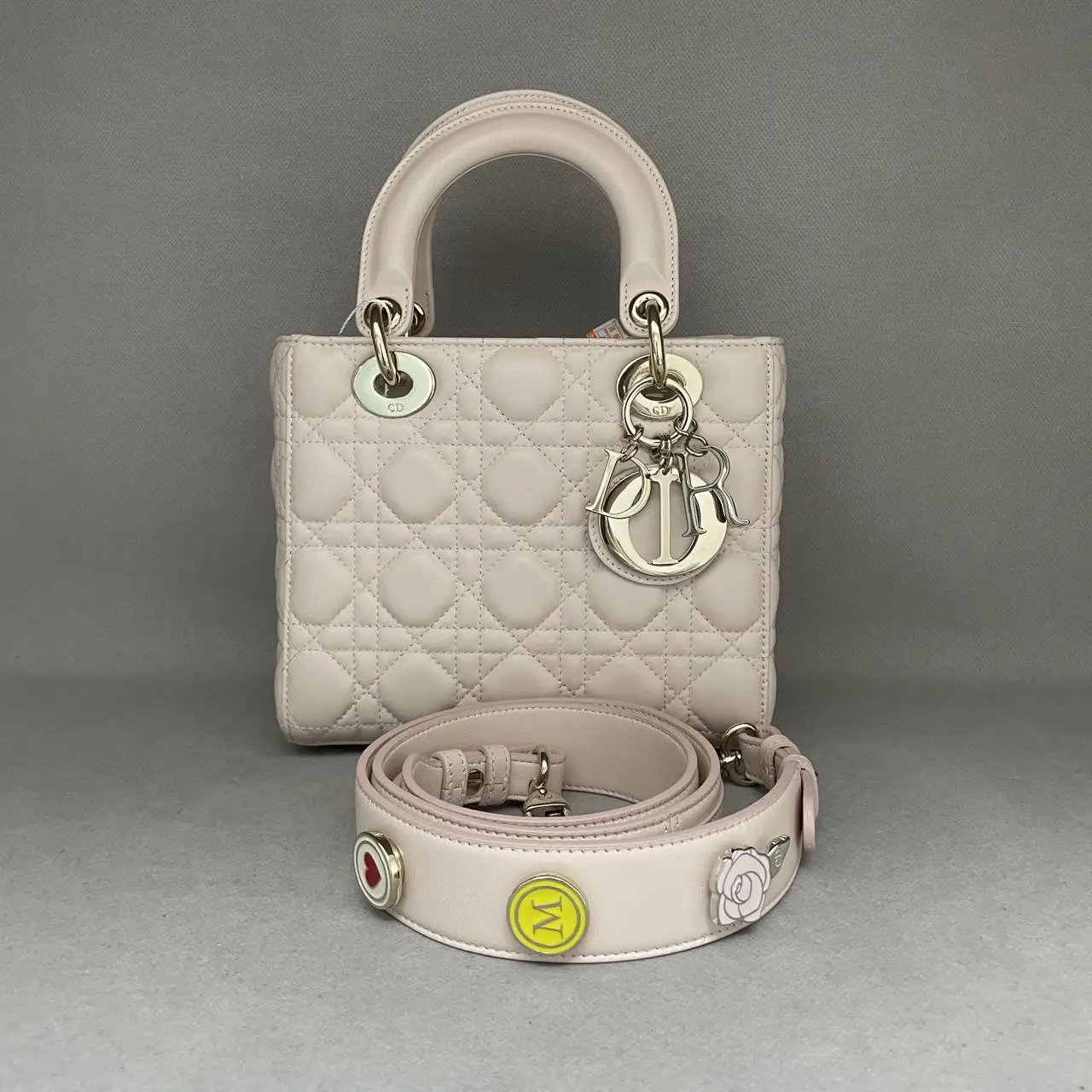 DIOR Small Lady Dior Bag Light Pink Lambskin DIOR Small Lady Dior Bag Light Pink Lambskin