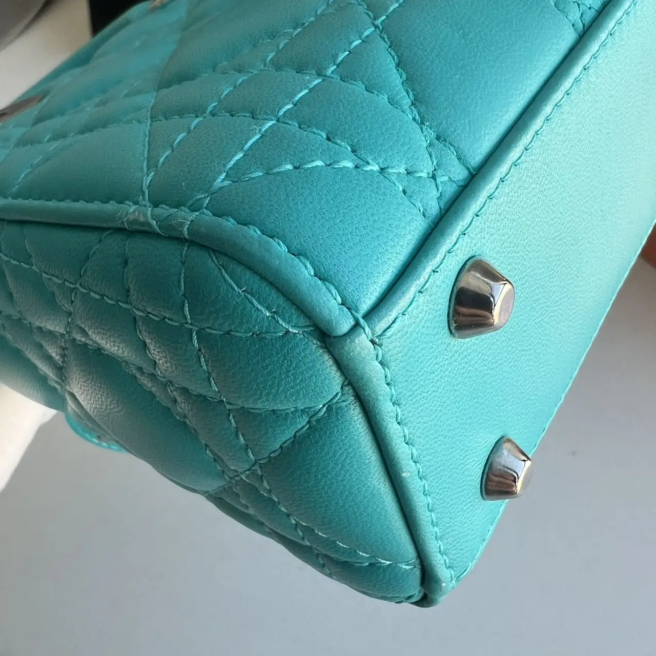 DIOR Mini Lady Dior Bag Blue Lambskin DIOR Mini Lady Dior Bag Blue Lambskin