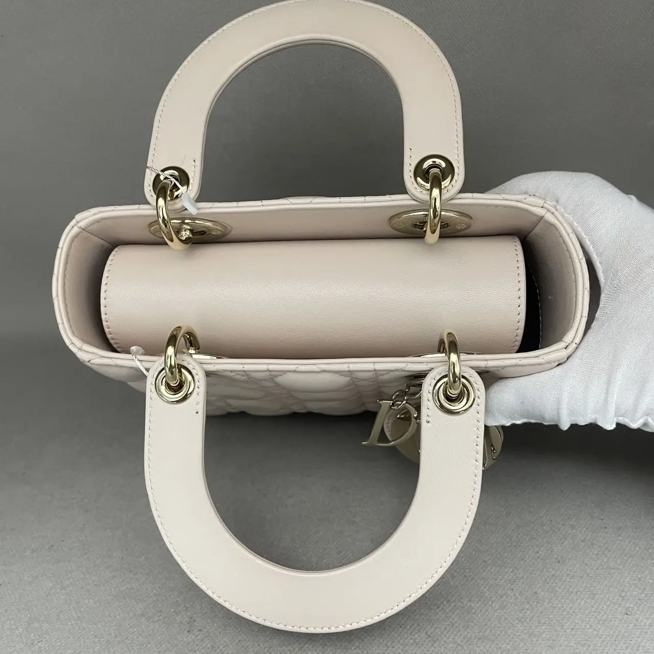 DIOR Small Lady Dior Bag Light Pink Lambskin DIOR Small Lady Dior Bag Light Pink Lambskin