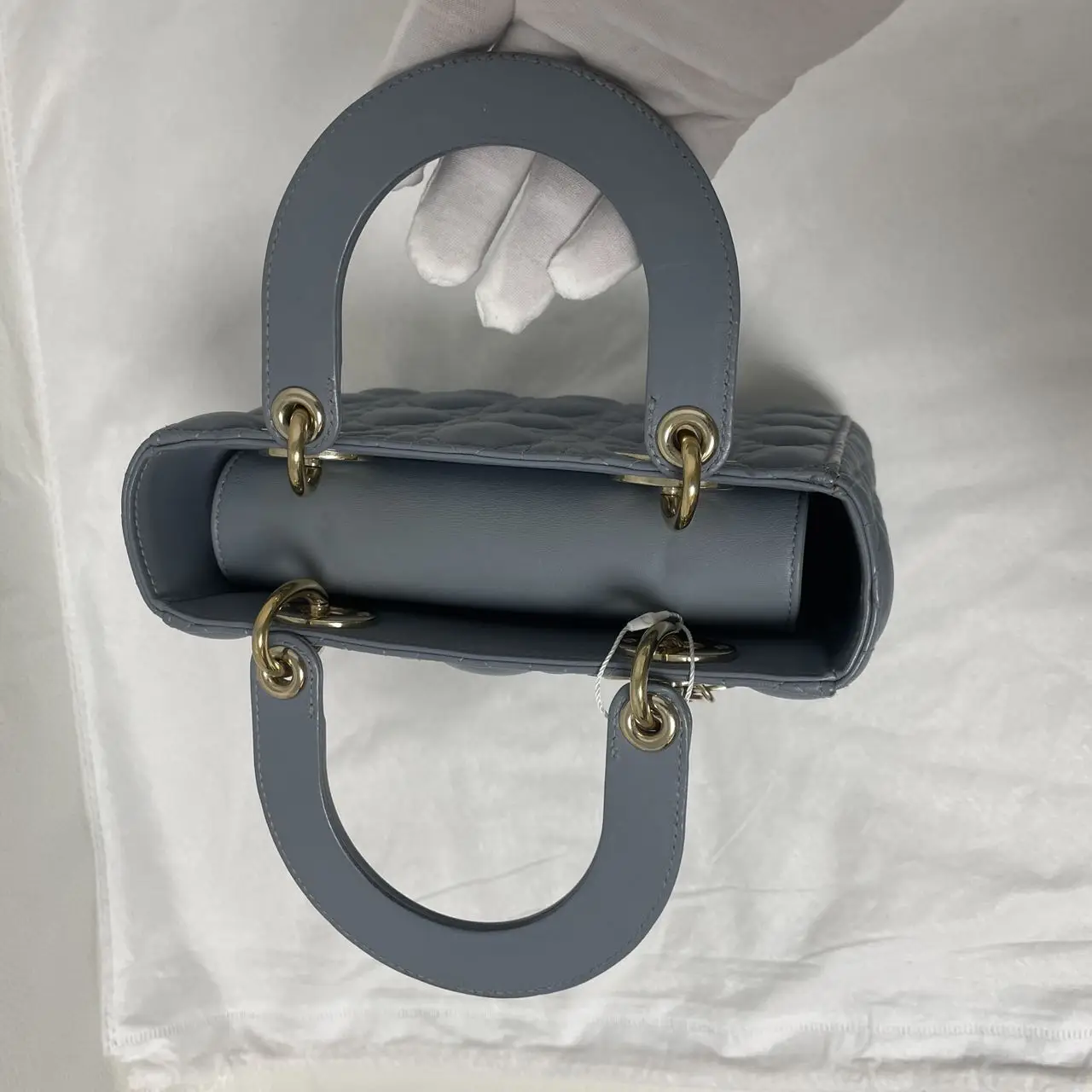 DIOR Small Lady Dior Bag Haze Blue Lambskin DIOR Small Lady Dior Bag Haze Blue Lambskin