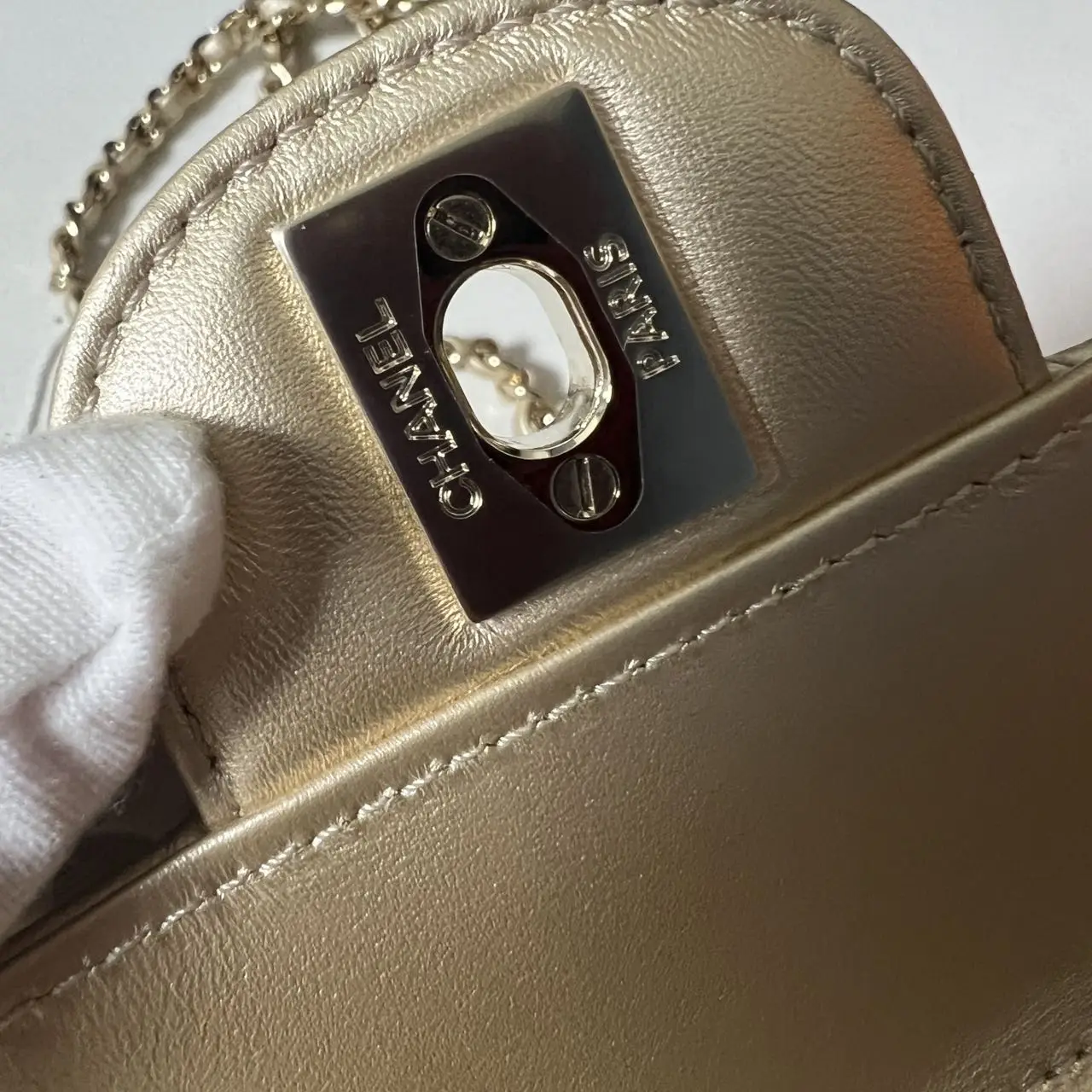 CHANEL Heart Bag Metallic Lambskin Quilted CC CHANEL Heart Bag Metallic Lambskin Quilted CC