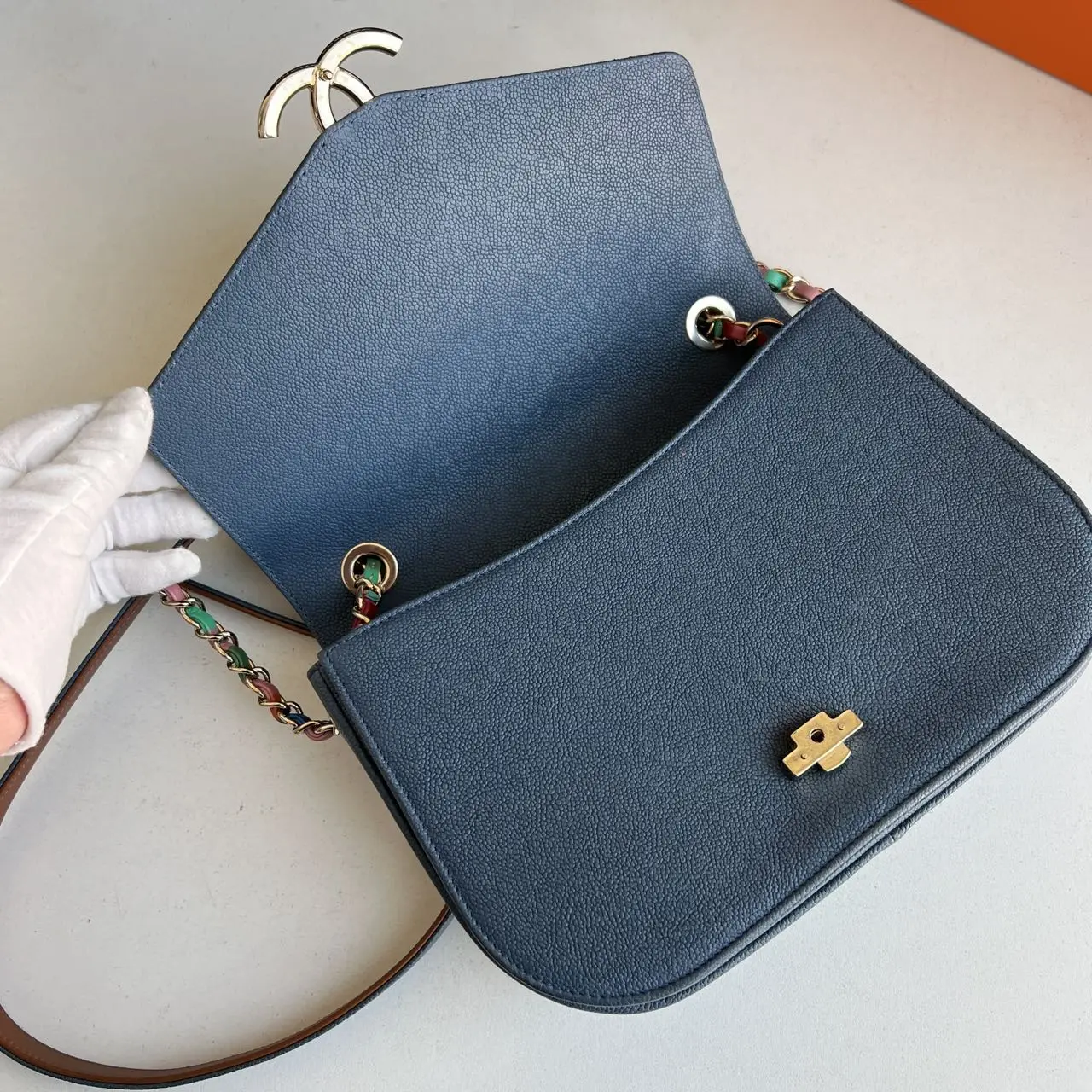 CHANEL Paris-Cuba Bag Blue Quilted Calfskin CHANEL Paris-Cuba Bag Blue Quilted Calfskin