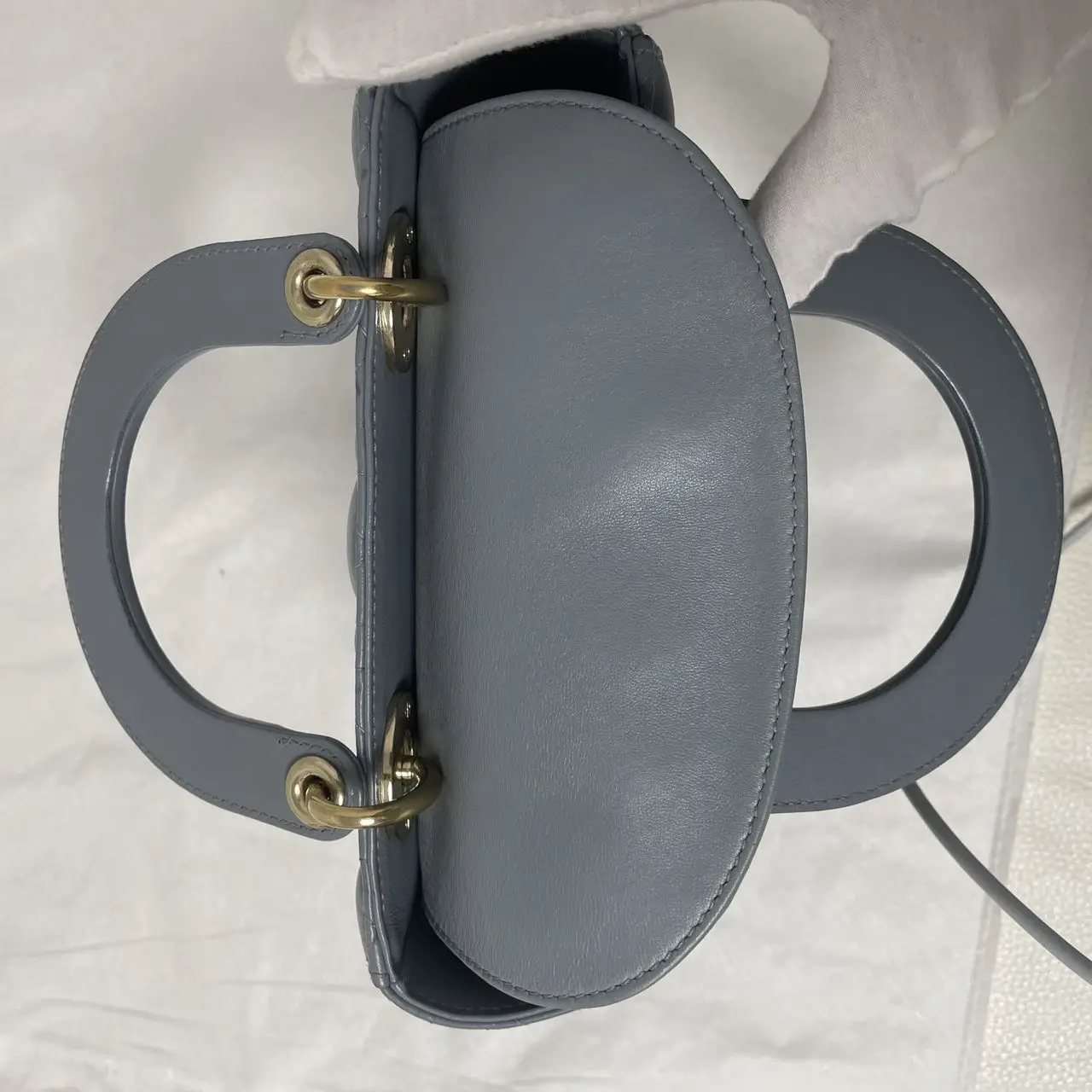 DIOR Small Lady Dior Bag Haze Blue Lambskin DIOR Small Lady Dior Bag Haze Blue Lambskin