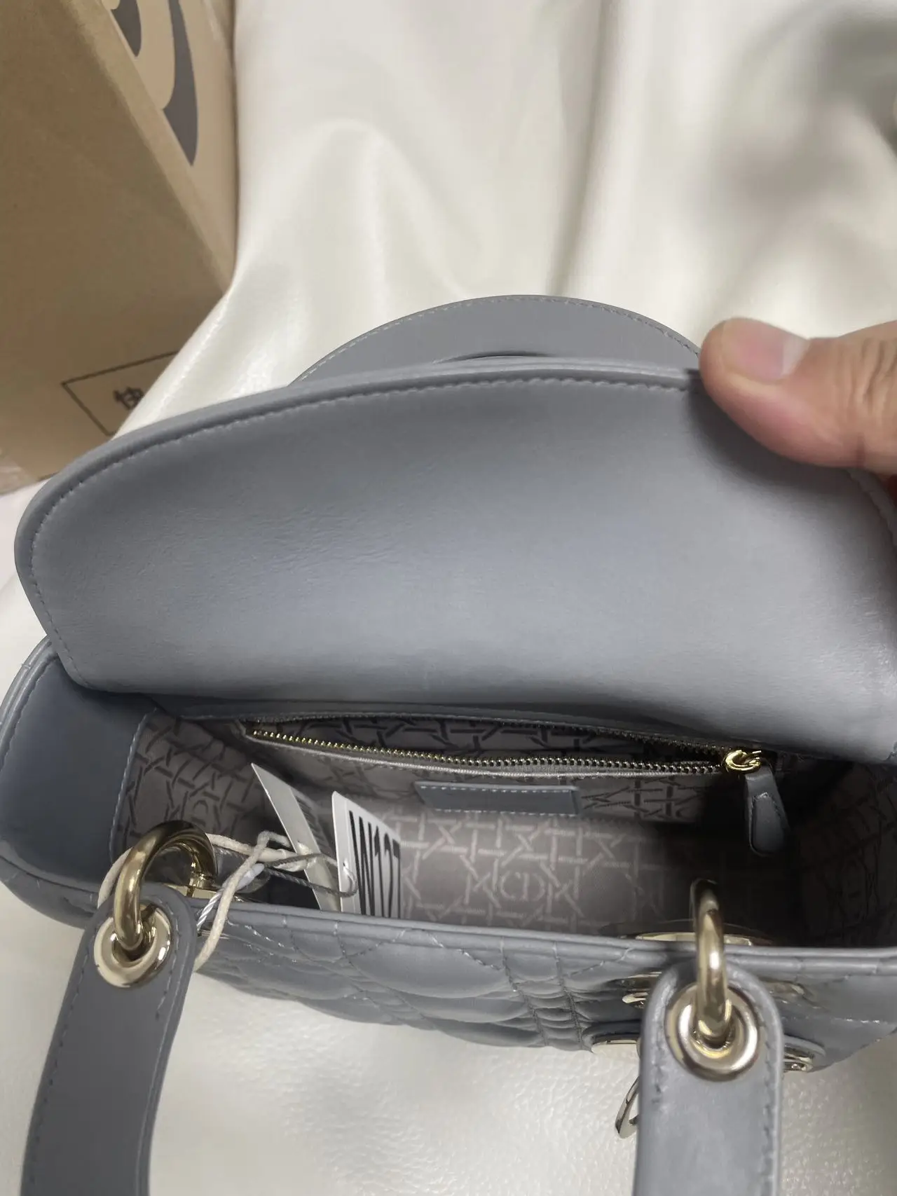 DIOR Small Lady Dior Grey Bag DIOR Small Lady Dior Grey Bag