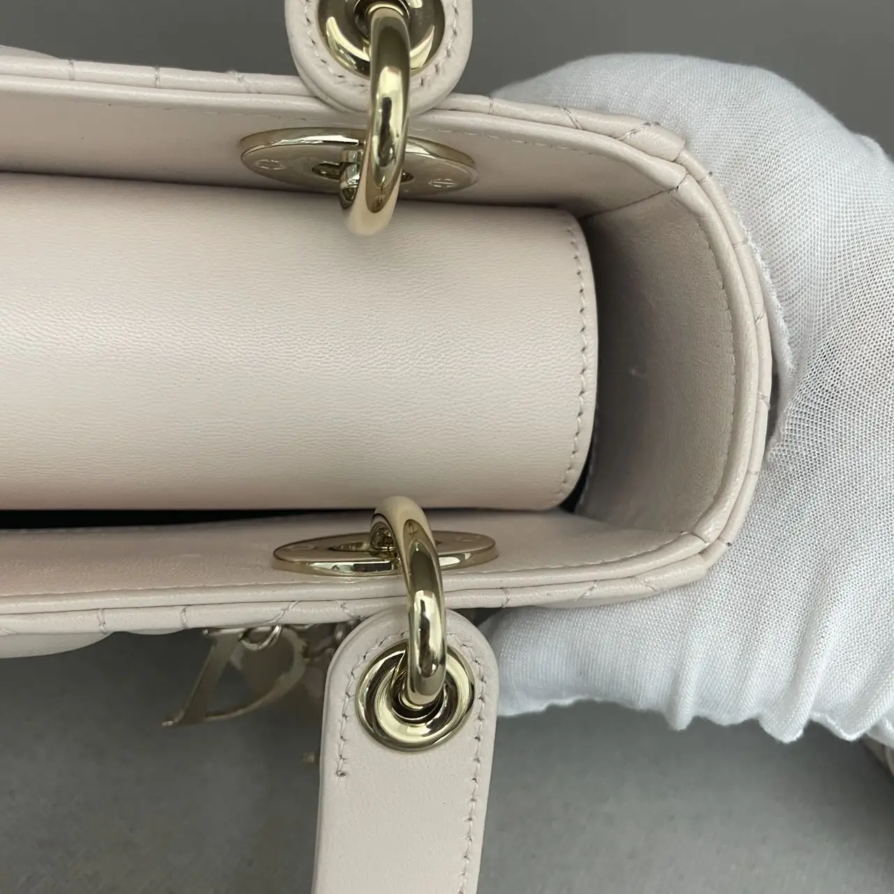 DIOR Small Lady Dior Bag Light Pink Lambskin DIOR Small Lady Dior Bag Light Pink Lambskin