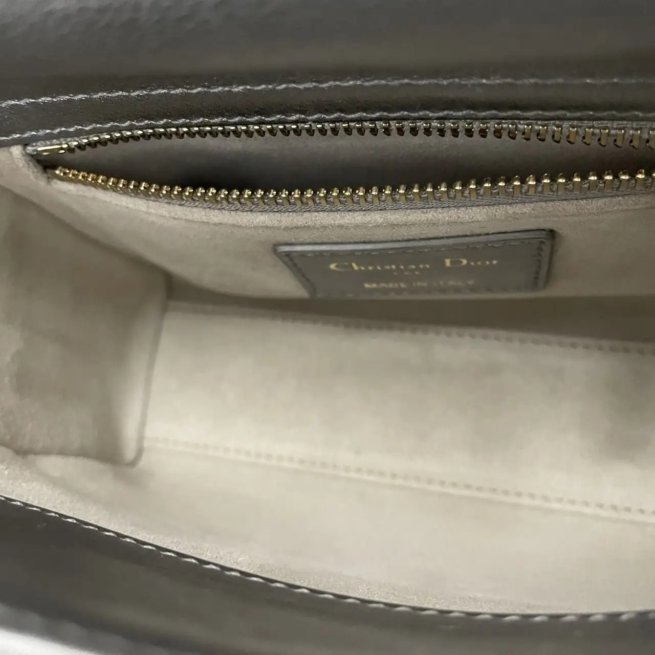 DIOR Lady Dior Mini Silver Grey Leather with Grystals Gold Hardware DIOR Lady Dior Mini Silver Grey Leather with Grystals Gold Hardware