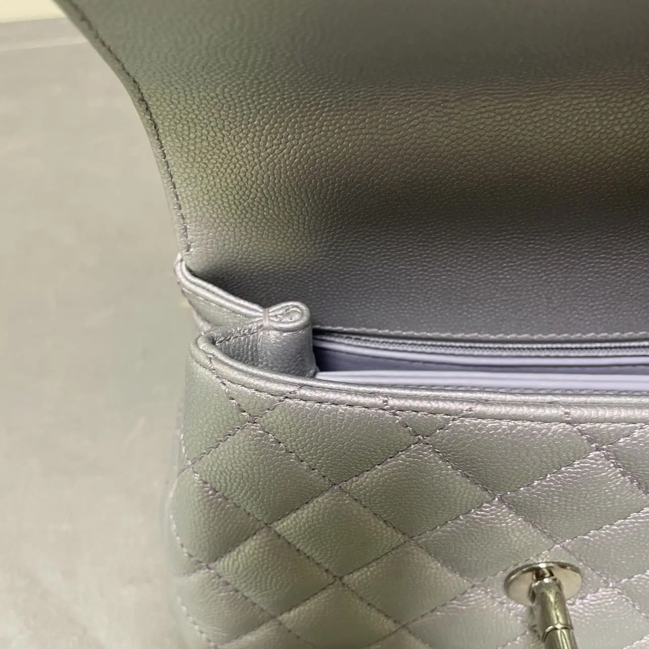 CHANEL Coco Handle Bag Iridescent Pearl Quilted Calfskin CHANEL Coco Handle Bag Iridescent Pearl Quilted Calfskin