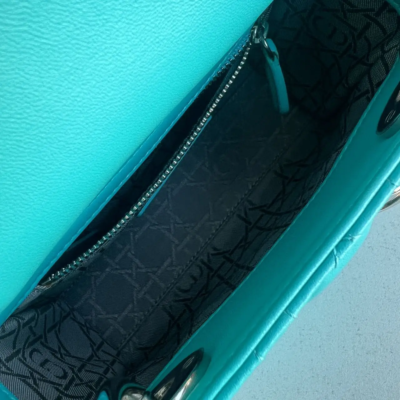 DIOR Mini Lady Dior Bag Blue Lambskin DIOR Mini Lady Dior Bag Blue Lambskin