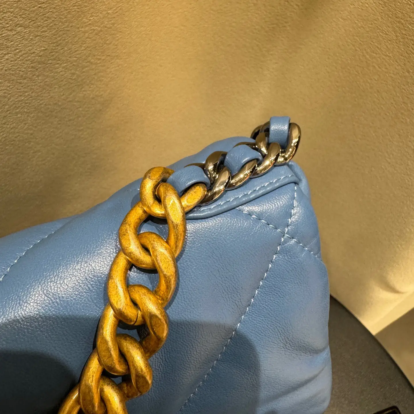 CHANEL Small 19 Flap Bag Blue Lambskin CHANEL Small 19 Flap Bag Blue Lambskin