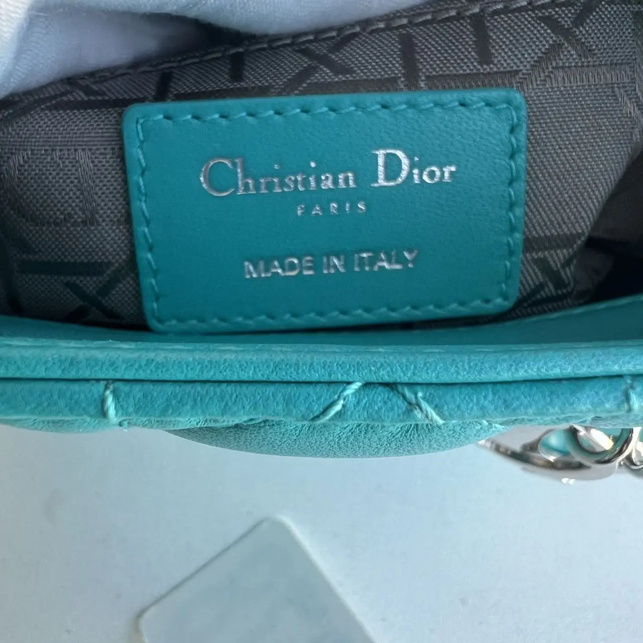 DIOR Mini Lady Dior Bag Blue Lambskin DIOR Mini Lady Dior Bag Blue Lambskin