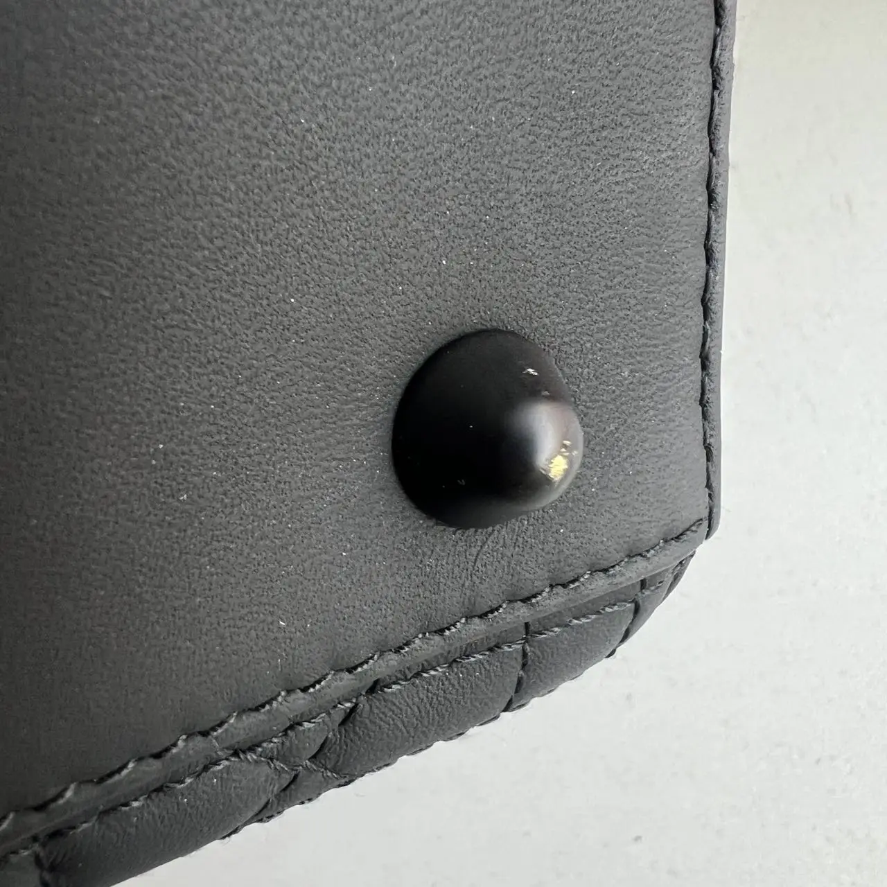 DIOR Large Lady Dior Bag in Black Grained Calfskin DIOR Large Lady Dior Bag in Black Grained Calfskin