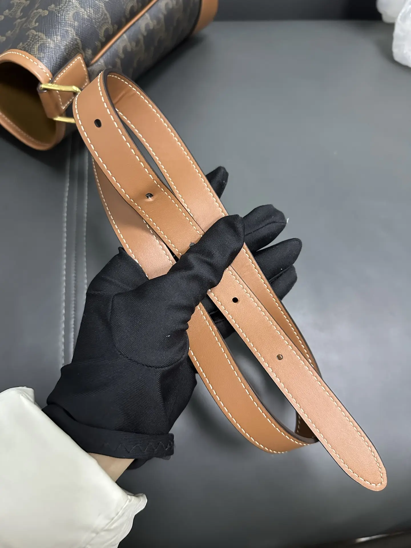 CELINE Medium Bucket In Triomphe Canvas and Calfskin CELINE Medium Bucket In Triomphe Canvas and Calfskin