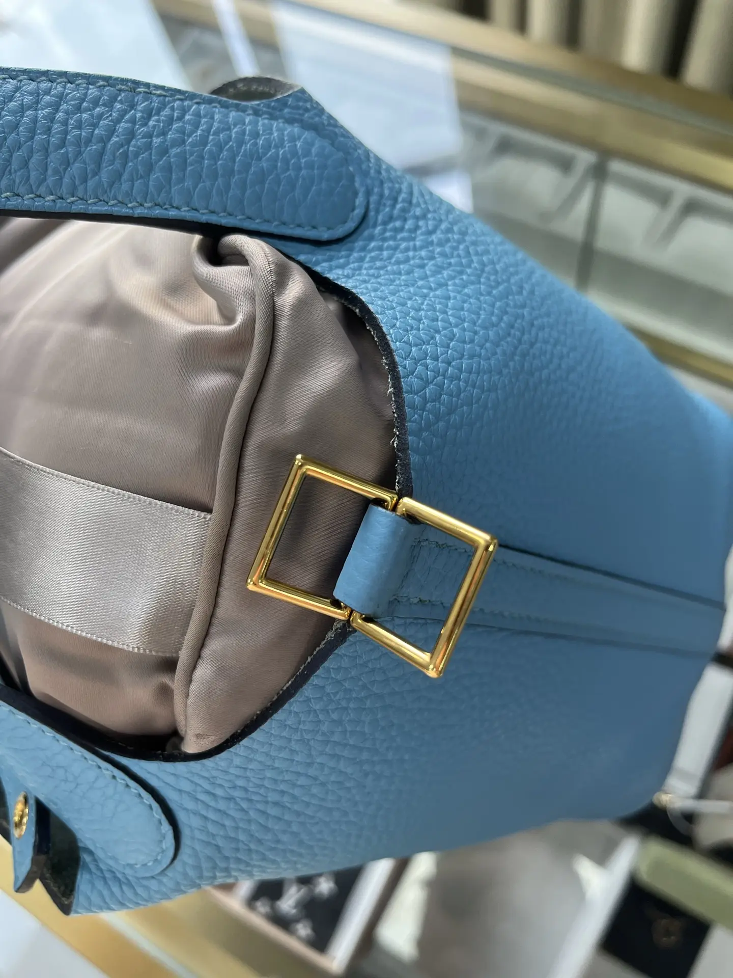 HERMÈS Pocotin 18 in Blue with Palladium Hardware HERMÈS Pocotin 18 in Blue with Palladium Hardware