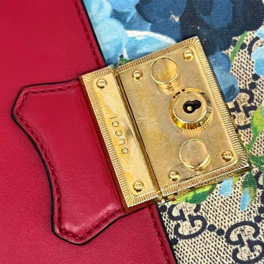 GUCCI Multicolor Floral Print Padlock Bag GUCCI Multicolor Floral Print Padlock Bag