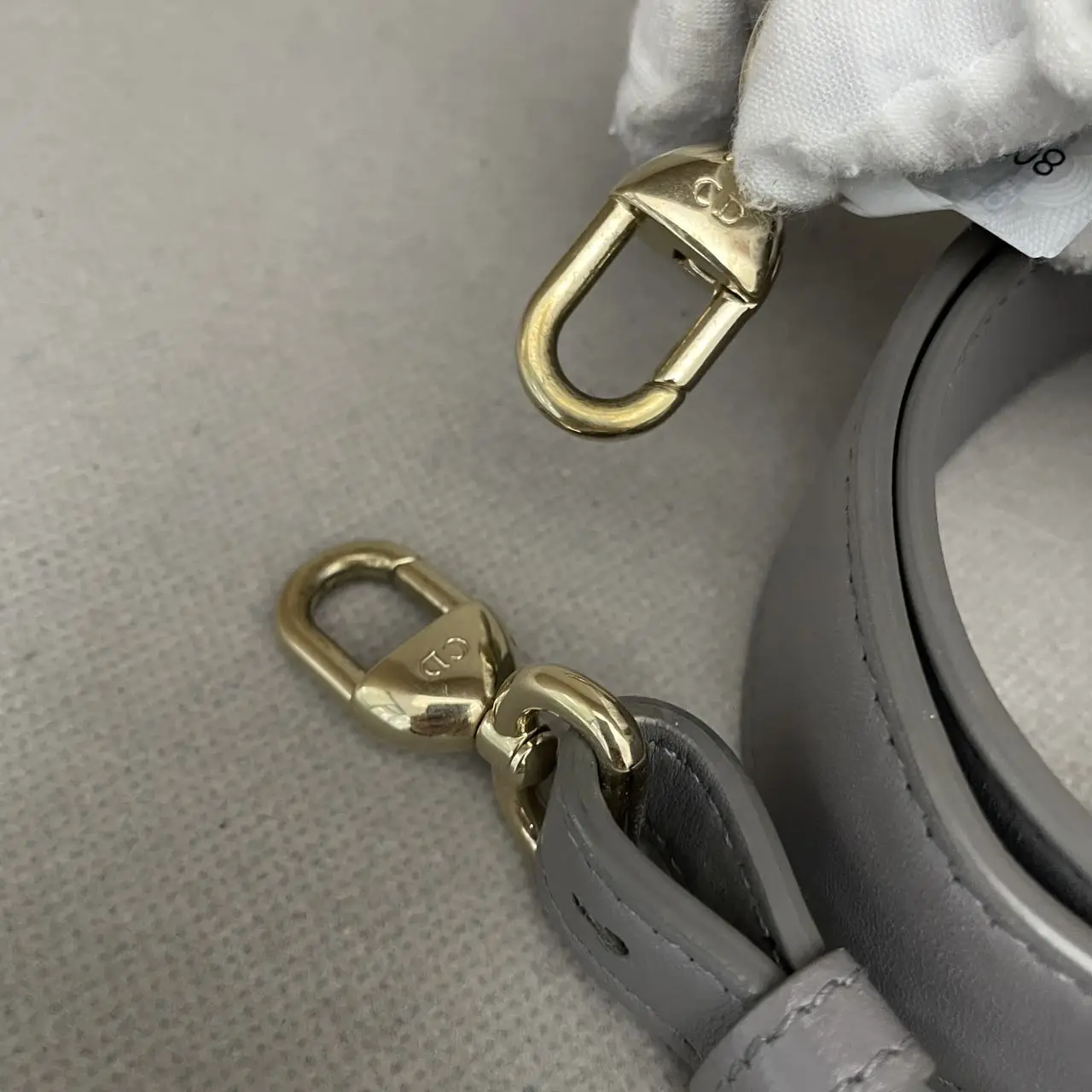 DIOR Small Lady Dior Grey Bag in Grey Lambskin DIOR Small Lady Dior Grey Bag in Grey Lambskin