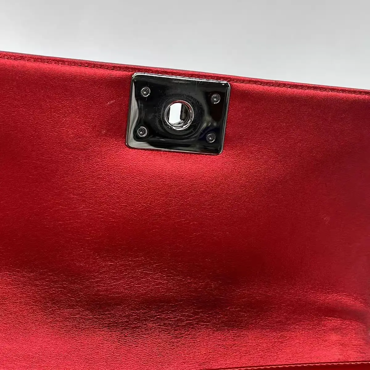 CHANEL Medium Boy Bag Red Patent Leather CHANEL Medium Boy Bag Red Patent Leather