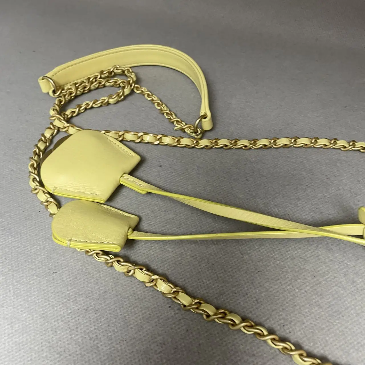 CHANEL Small CC Filigree Vanity Bag Yellow Caviar Leather CHANEL Small CC Filigree Vanity Bag Yellow Caviar Leather