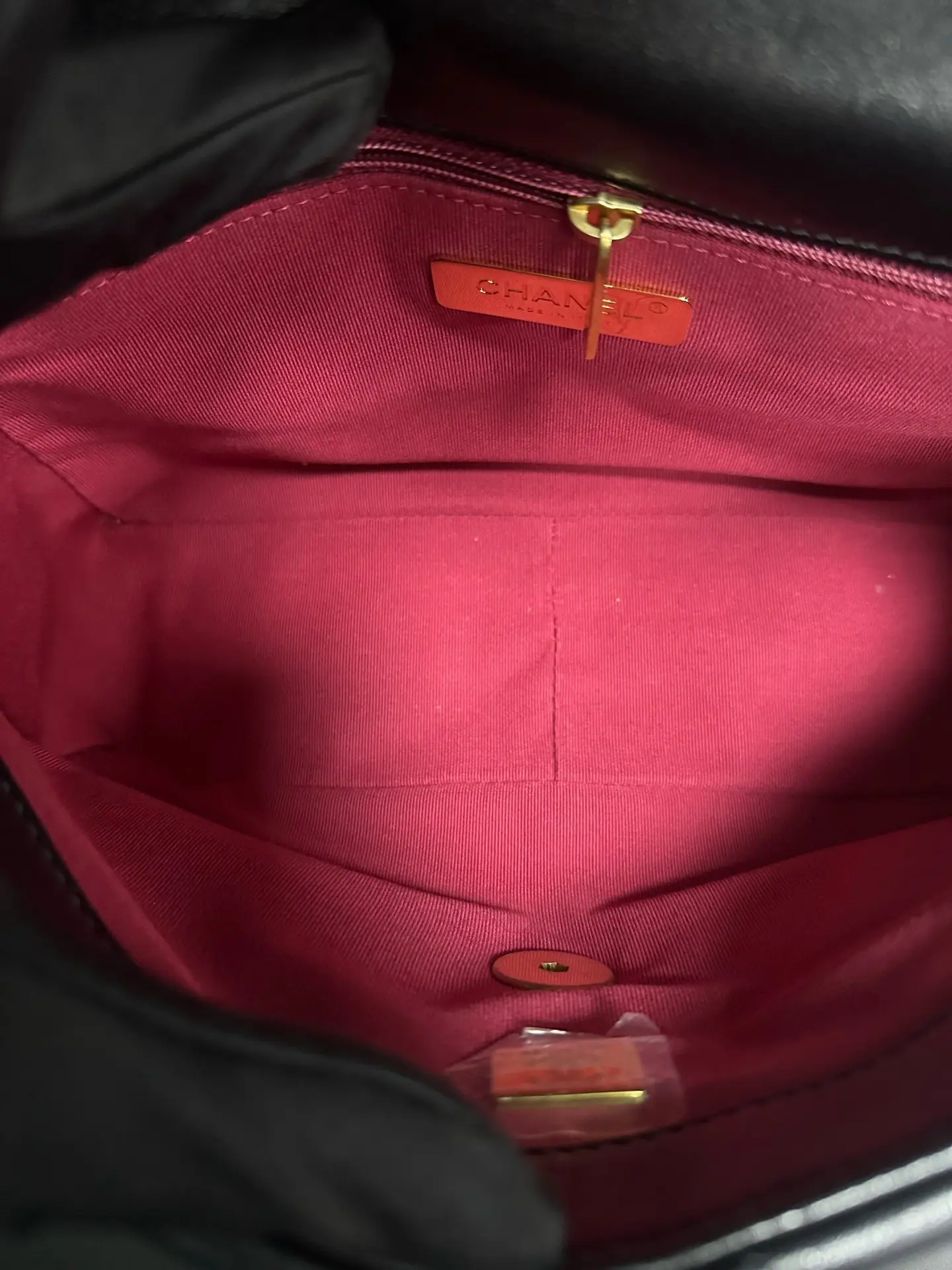 CHANEL Small 19 Black Shiny Lambskin Handbag CHANEL Small 19 Black Shiny Lambskin Handbag