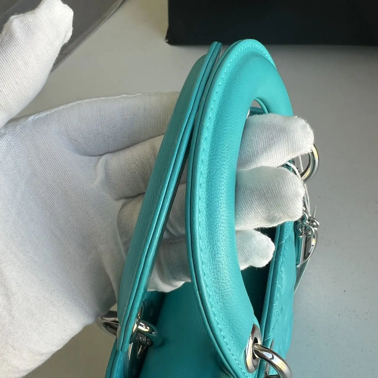 DIOR Mini Lady Dior Bag Blue Lambskin DIOR Mini Lady Dior Bag Blue Lambskin