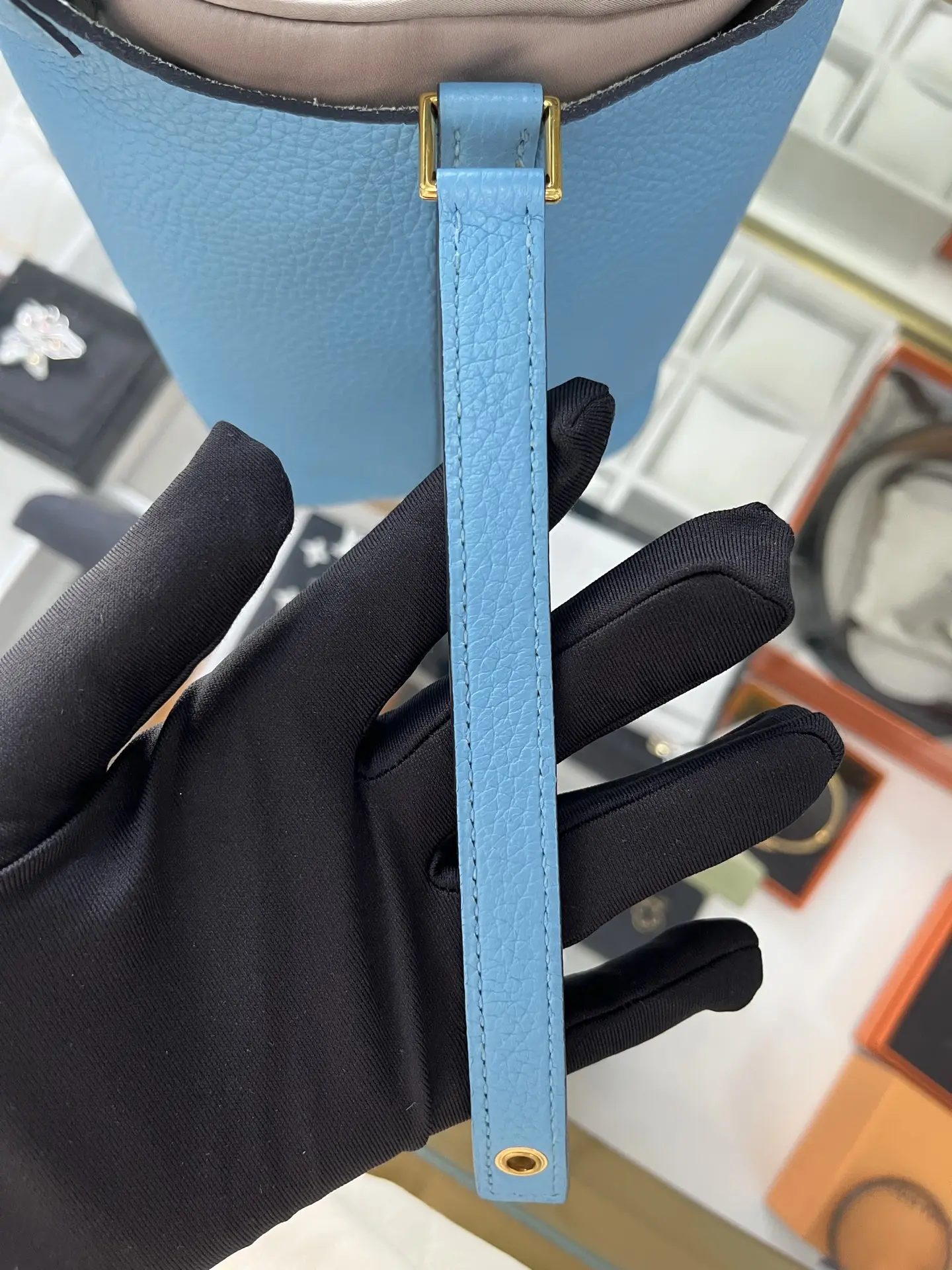 HERMÈS Pocotin 18 in Blue with Palladium Hardware HERMÈS Pocotin 18 in Blue with Palladium Hardware