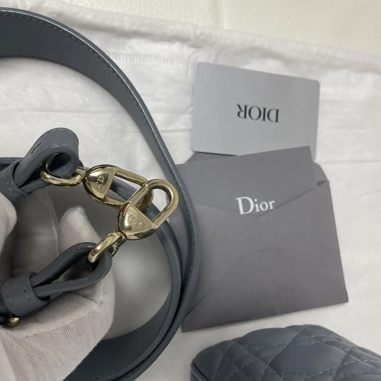 DIOR Small Lady Dior Bag Haze Blue Lambskin DIOR Small Lady Dior Bag Haze Blue Lambskin