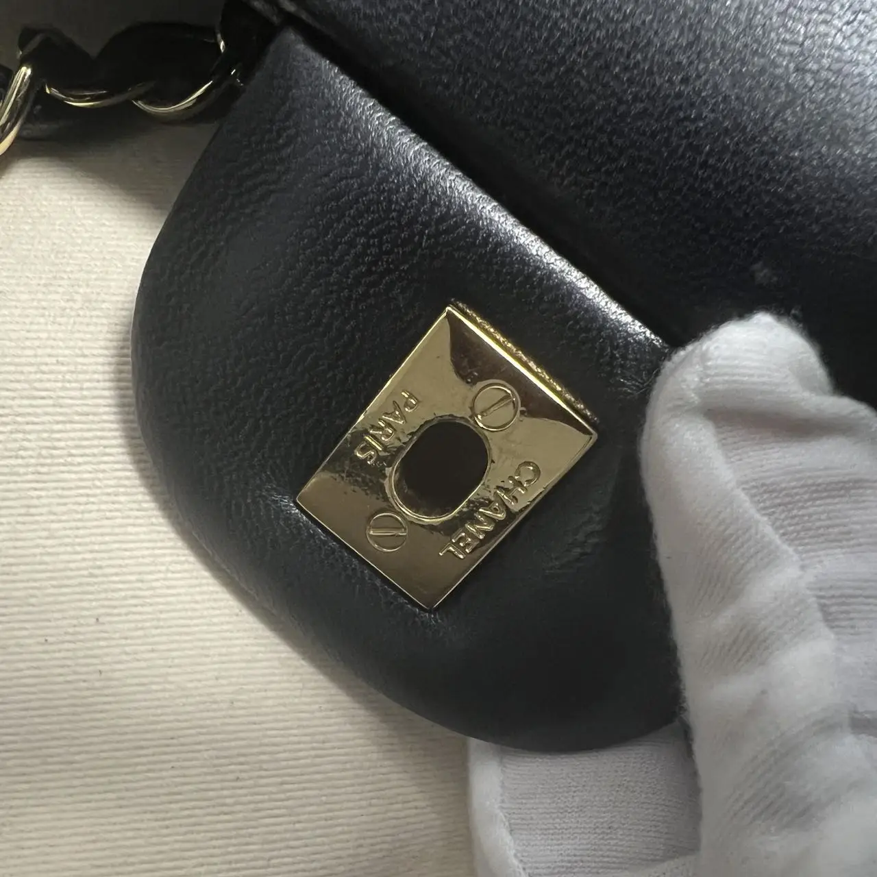 CHANEL Classic Flap Jumbo Handbag Black Lambskin Gold Hardware CHANEL Classic Flap Jumbo Handbag Black Lambskin Gold Hardware