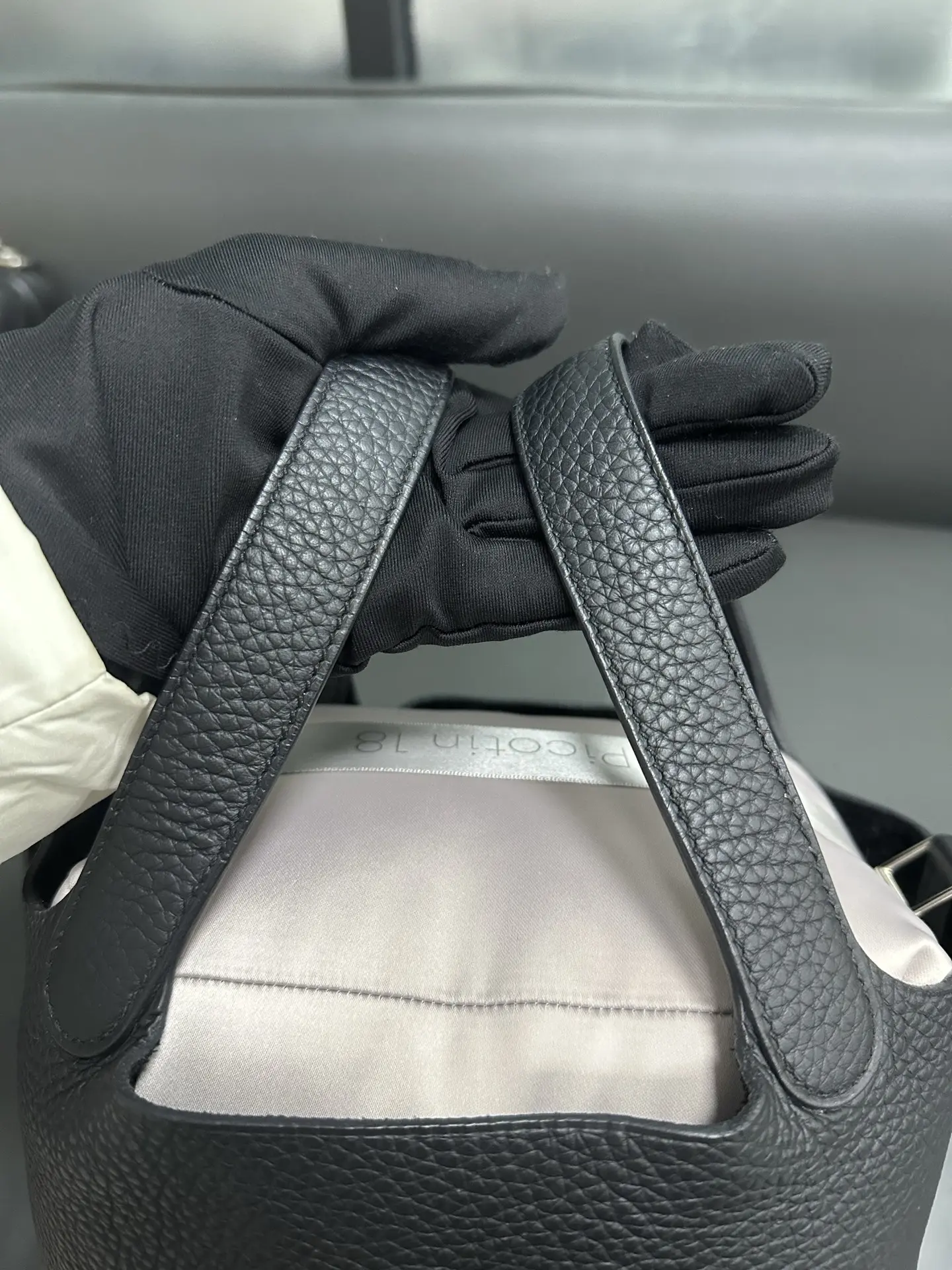 HERMÈS Picotin 18 in black with palladium hardware HERMÈS Picotin 18 in black with palladium hardware