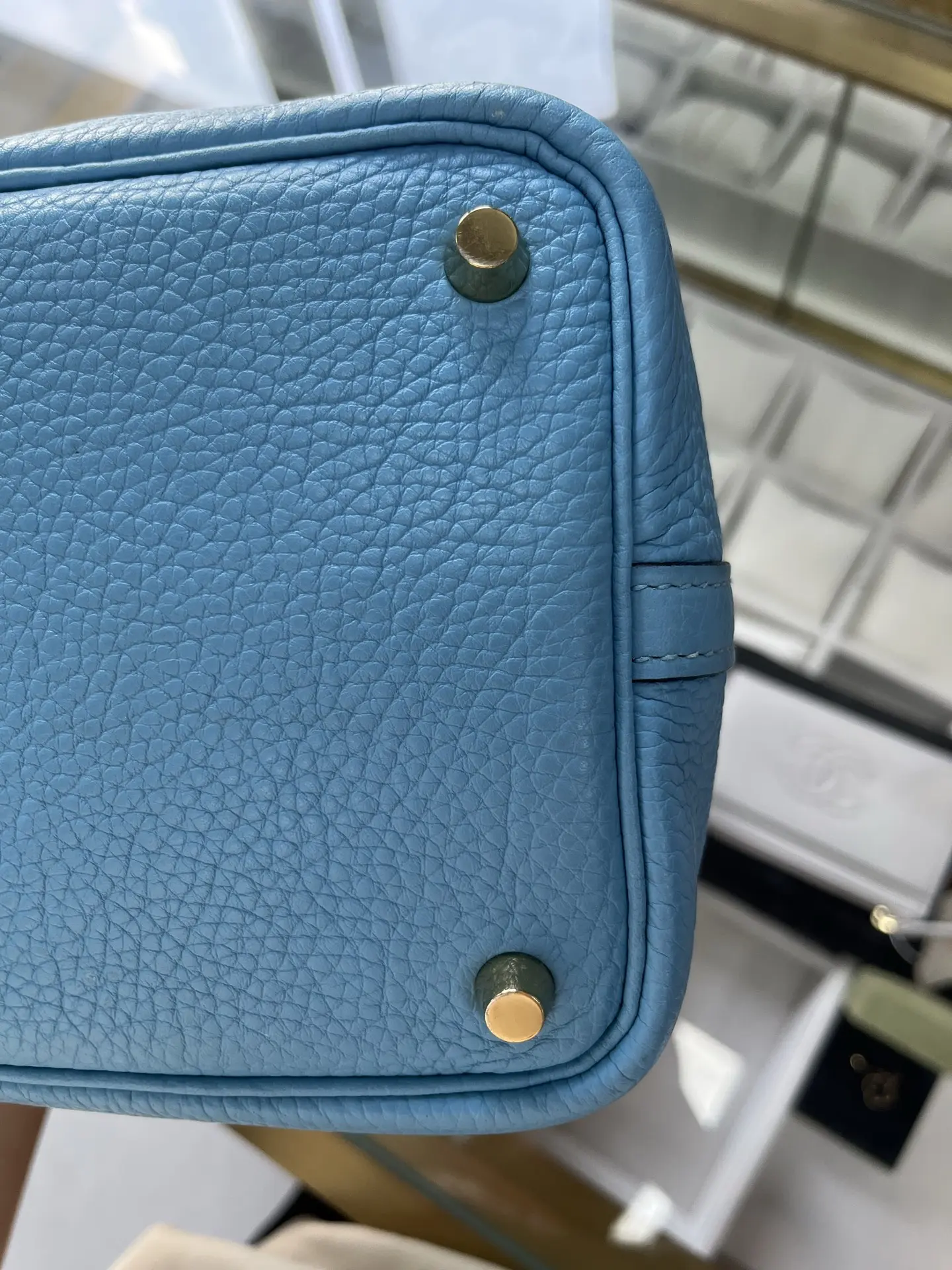 HERMÈS Pocotin 18 in Blue with Palladium Hardware HERMÈS Pocotin 18 in Blue with Palladium Hardware